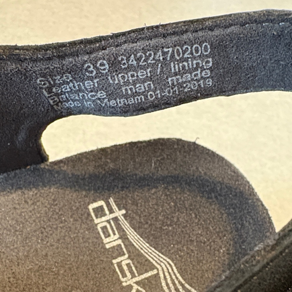 Dansko Black Women's Sandals with Button Accents - Picture 4 of 5